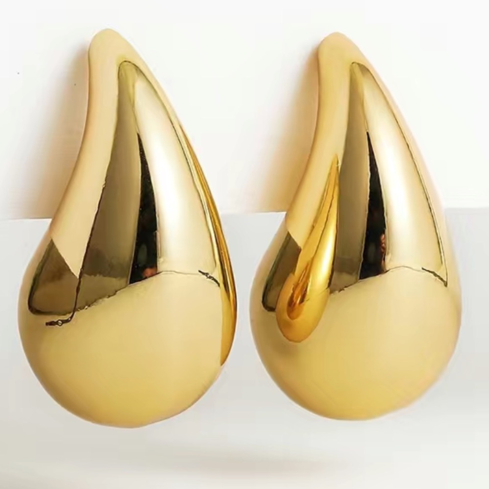 Large Drop Earrings Bottega inspired - Picture 1 of 4